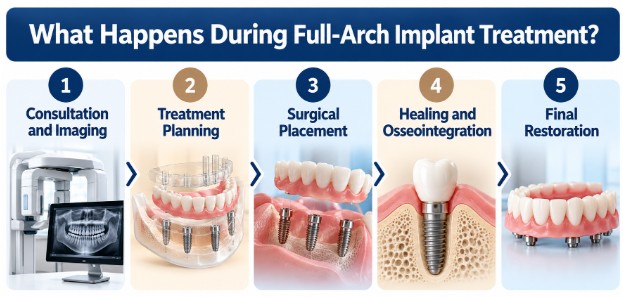 What Happens During Full-Arch Implant Treatment?