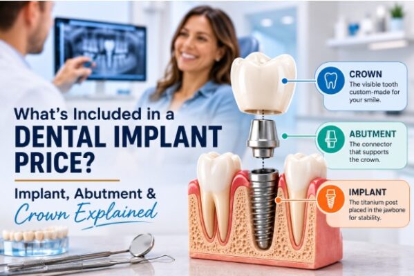 What’s Included in a Dental Implant Price? Implant, Abutment & Crown Explained